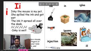 Jolly phonics lesson 4 sound i [upl. by Nonna]