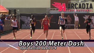 2022 TF  Arcadia Invite  200 Meter Boys Open 4 heats [upl. by Domineca783]