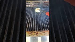 Clean your BBQ grill with half an onion [upl. by Keavy]