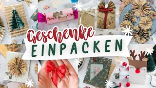 Geschenke einpacken  einfach und kreativ Geschenkverpackung basteln für Weihnachten  TRYTRYTRY [upl. by Friede79]