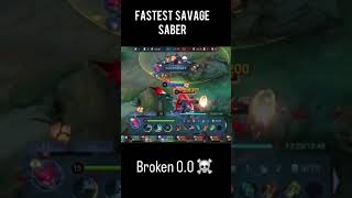 Saber savage with sky piercer before getting nerf ☠️MLBB shorts [upl. by Dardani]