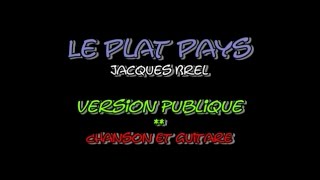 Le Plat Pays  Jacques Brel  Chanson et Guitare [upl. by Uot]