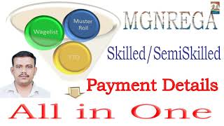 MGNREGA Semi Skilled Skilled worker Payment Details All in One [upl. by Morry]