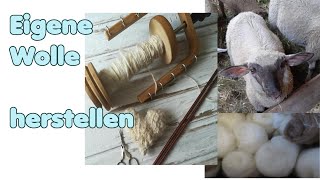 Eigene Wolle herstellen  Naturprodukt Schafwolle meine erste Mütze [upl. by Etnod]