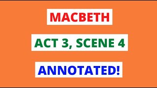 Macbeth Act 3 Sc 4 Lady Macbeth amp Macbeth Analysis In 60 Seconds  GCSE English Exams Revision [upl. by Lightfoot]