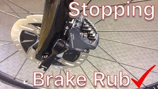 How To Stop Brake Rub Shimano Road Disc Brakes [upl. by Ellerred]