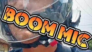 BOOM MIC motorcycle wirelessmicrophone wireless halfface vlog mobilemotovlog motovlogging [upl. by Imhsar]