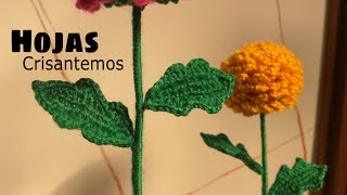 ¡Solo necesitas una madeja Cómo tejer una hoja para tus flores a crochet [upl. by Pachston]