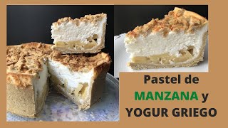 PASTEL DE MANZANA Y YOGUR GRIEGO 💚💚💚 [upl. by Esilahs]