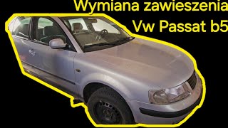 Vw Passat b5 wymiana zawieszenia wielowachaczowego i amortyzatorów [upl. by Esirrehc]