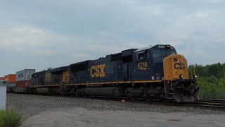 CSX Mohawk Subdivision Action in Oriskany NY with EMD Leaders and Amtrak 108 [upl. by Moretta]