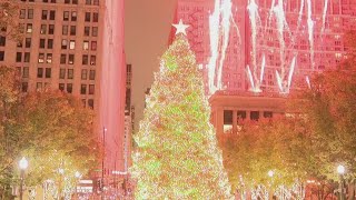 VIDEO Chicagos annual Christmas Tree Lighting in Millennium Park [upl. by Eelorac217]