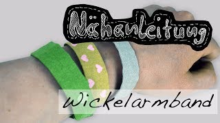 Nähanleitung Freundschaftsarmband selber nähen Wickelarmband Armband Tutorial Anleitung kostenlos [upl. by Enitsirhc]