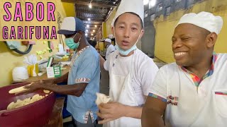 One day as a chef in a GARIFUNA restaurant in Honduras  La Esquina del Sabor Garifuna 🇭🇳🏝🍤 [upl. by Islean4]