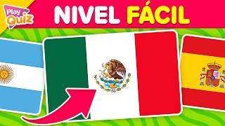 50 banderas que Debes Saber 🌍🧠🤓  Nivel Fácil  Adivina el país  Reto PlayQuiz Trivia [upl. by Bourgeois]