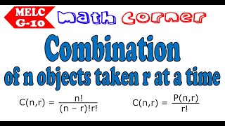 Combination  Math Corner [upl. by Vtarj999]