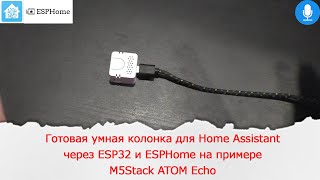 Готовая умная колонка для Home Assistant через ESP32 и ESPHome на примере M5Stack ATOM Echo [upl. by Rehsa]