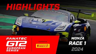 HIGHLIGHTS  Race 1  Monza  2024 Fanatec GT2 Europe [upl. by Iddo]