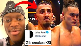 INFLUENCERS REACT TO ANESONGIB VS JARVIS BOXING KINGPYN BOXING FIGHT  GIB VS JARVIS REACTION KSI [upl. by Khano]