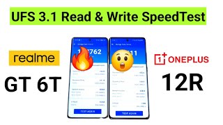 Realme GT 6T vs Oneplus 12R UFS 31 SpeedTest Which is Best 😱😲🔥 realmegt6t [upl. by Coyle]