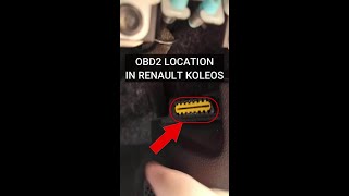 OBD2 Location in the Renault Koleos [upl. by Judson]