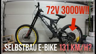 3000w 72V Selbstbau EBike Downhill Ebike Build Part 1 [upl. by Inaliak]