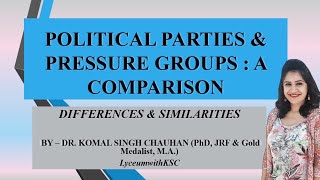 Pressure Groups and Political Parties II Differences and Similarities [upl. by Leaj913]