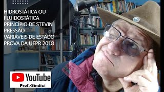 Resolução de Exercícios da UFPR 2018 – Hidrostática  Fuidostática  056 [upl. by Clarissa]