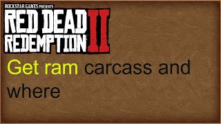 Red dead redemption 2 how to get and find perfect RAM carcass and where [upl. by Vasya]