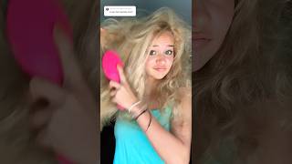 Let’s brush my curly hair 👀 shorts fyp viral curlyhair [upl. by Susej]