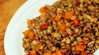 Green Lentil Recipe  Healthy And Yummy Olive Oil Vegetarian [upl. by Ailic]