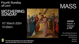 Mass from Our Lady of Walsingham Torquay Mothering Sunday [upl. by Jaala]