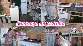 A casinha ficou linda mudei e faxinei a cozinha limpeza e organização [upl. by Swann884]