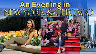 An Evening in NEWYORK amp CHICAGO  TRAVEL VLOG  RIMI TOMY [upl. by Airod49]