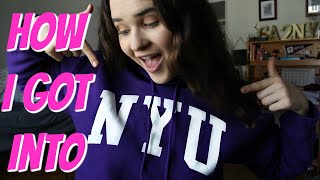 HOW I GOT INTO NYU  Grades ACT Application Etc [upl. by Kcoj]