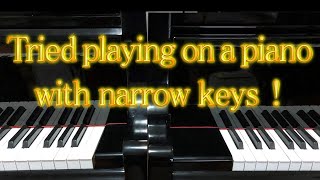 Tried playing on a piano with narrow keys！ [upl. by Arinaid]