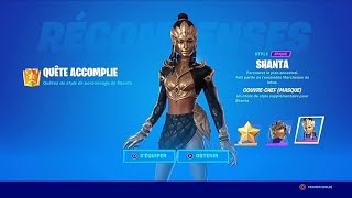 FORTNITE  COMMENT DÉBLOQUER TOUTES LES PIÈCES DARMURE DE SHANTA [upl. by Baumbaugh]