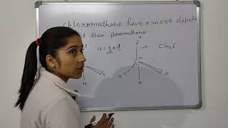 Explanation of more dipole moment of chloromethane than fluoromethane MadhuRanaChemistryWorld [upl. by Avah199]