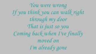 Kelly Clarkson Gone lyrics [upl. by Enier]