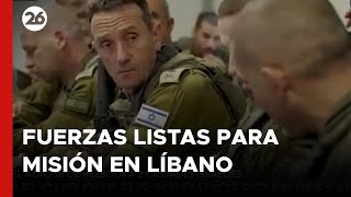 Israel afirmó que sus soldados están listos para cualquier misión en el Líbano [upl. by Anasor]