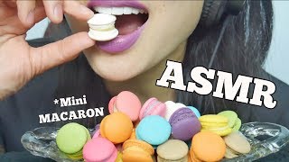 ASMR MINI MACARON EATING SOUNDS NO TALKING  SASASMR [upl. by Yanetruoc]