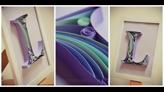 DIY Paper Quilling Letter  Tutorial Part 1 [upl. by Anitsyrhc]