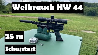 Weihrauch HW44 Luftpistole  25 m Präzisionstest [upl. by Maybelle]