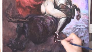 Frank Frazetta a tribute Step by step recreation of quotThe Moon Maidquot Part 10 [upl. by Tabb]