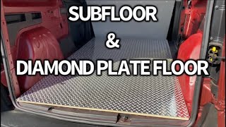 Building a Van Subfloor and Diamond Plate Floor in my ProMaster City Auto Detailing Van set up [upl. by Illak]