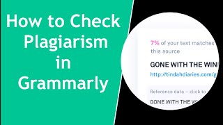 How To Check Plagiarism in Grammarly [upl. by Naujud]