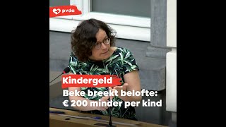 Kinderbijslag minister Beke breekt belofte [upl. by Amargo]