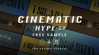 Free Cinematic Hype Title for Davinci Resolve [upl. by Eikcin]