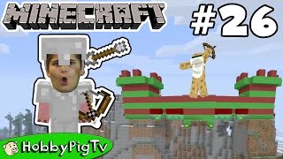 Minecraft Castle Challenge Arrow Battle Against HobbyFrog Now on HobbyPigTV [upl. by Eilagam54]