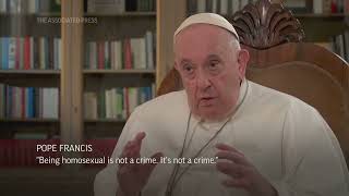 Pope Francis says laws that criminalize homosexuality are unjust [upl. by Aleak]